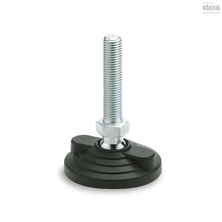 Elesa With no-slip disk, LV.F-100-PP-24-AS-SST-M24x158 LV.F-PP-AS-SST